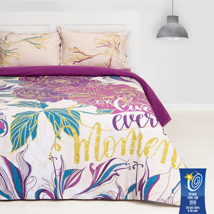 Постельное бельё "Этель" 1.5 сп Live every moment 143*215 см,150*214 см, 50*70+3 - 2 шт, ранфорс 111 г/м2