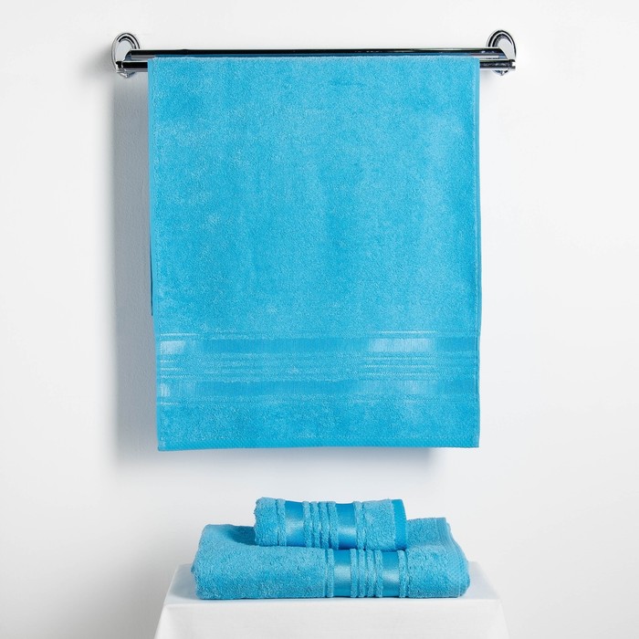 Полотенце Fidan "Incanto" 70х130 80% бамбук,20% хлопок 450 г/м2,бирюза