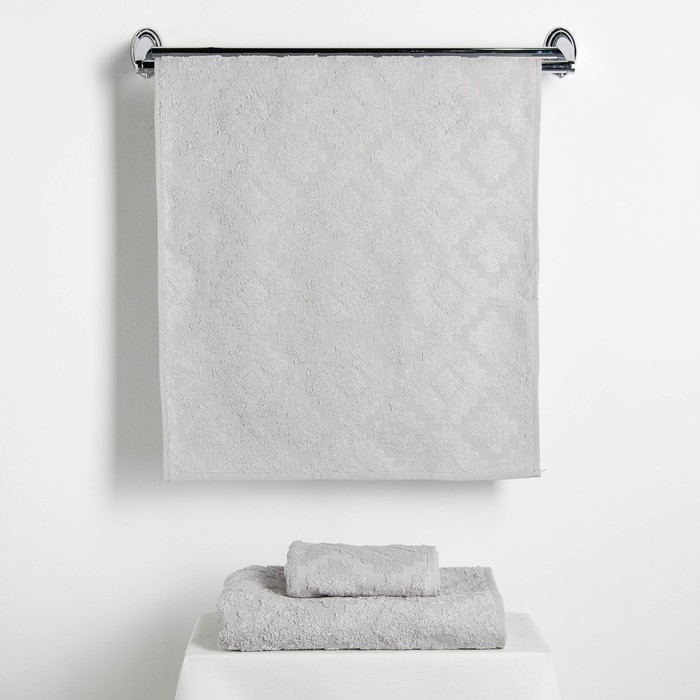 Полотенце Fidan "Unique" 50х90 80% бамбук,20% хлопок 450 г/м2 серый