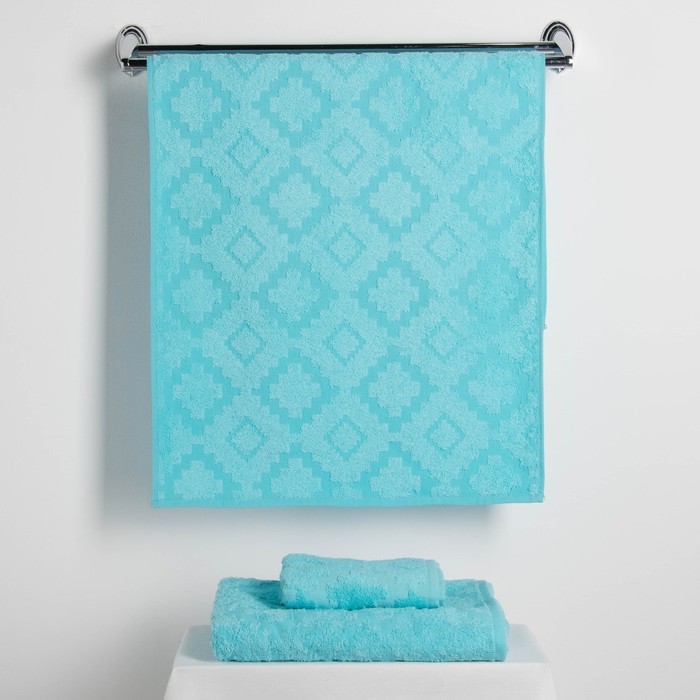 Полотенце Fidan "Unique" 50х90 80% бамбук,20% хлопок 450 г/м2 голубой