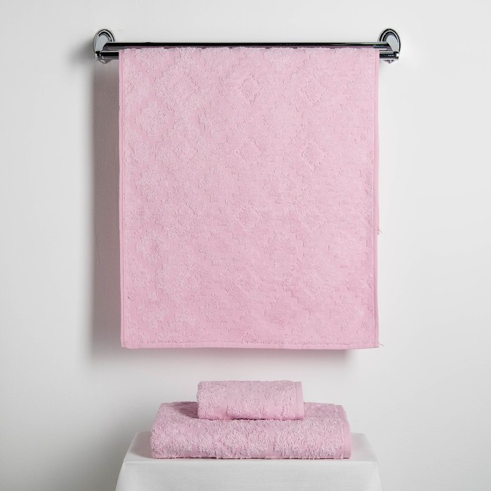 Набор полотенец Fidan "Unique" 30х70,50х90,70х130 см,(3)80% бамбук,20% хл.450г/м2,розовый