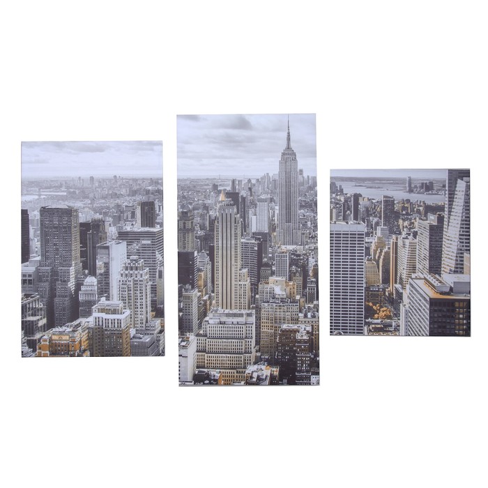 Модульная картина "Крыши мегаполиса"  26х31, 26х50 и 26х40,  78*50 см