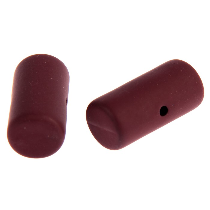 Набор прорезиненных бусин "Трубочка" фиолетов. 10 гр, 2,5х1х1 см