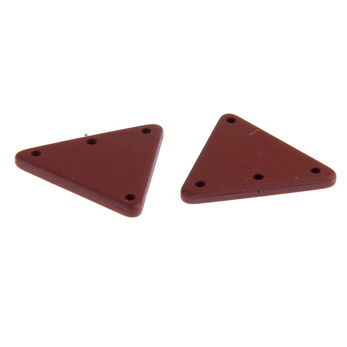 Набор прорезиненных бусин "Треугольник" фиолетов. 10 гр, 2,5х2х0,3 см