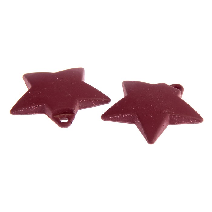 Набор прорезиненных бусин "Звезда" фиолетов., 10 гр, 4х3,5х0,5 см