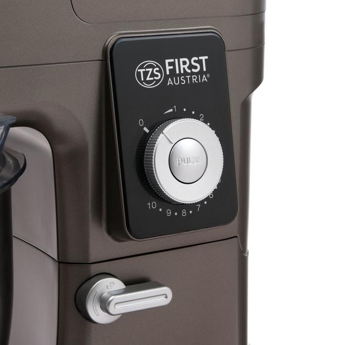 Миксер-тестомес FIRST FA-5259 Grey, 1200 Вт, 10 скор., импульс, метал.чаша 6.5 л, 3 насадки