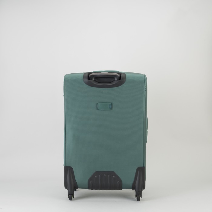 Чемодан средний с расширением 24", отдел на молнии, наружный карман, 4 колеса, кодовый замок, цвет изумрудный