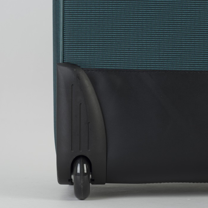 Чемодан большой с расширением 28", отдел на молнии, 2 наружных кармана, 2 колеса, цвет бирюзовый