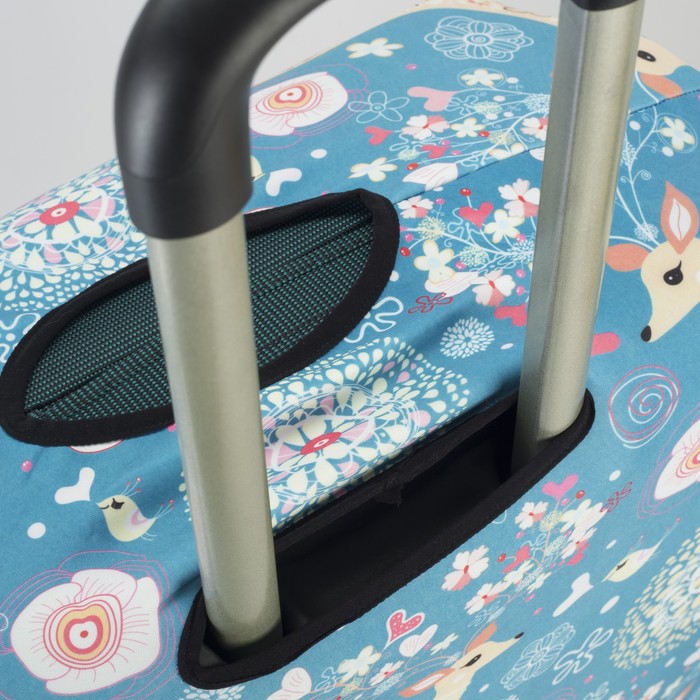 Чехол для чемодана "Животный мир", 28", цвет голубой