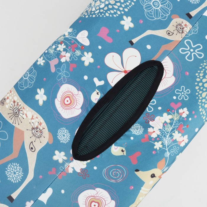 Чехол для чемодана "Животный мир", 28", цвет голубой