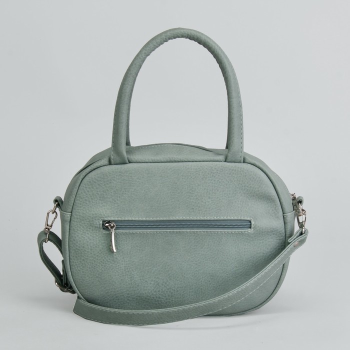 Сумка женская на молнии, 1 отдел, наружный карман, регулируемый ремень, цвет мятный