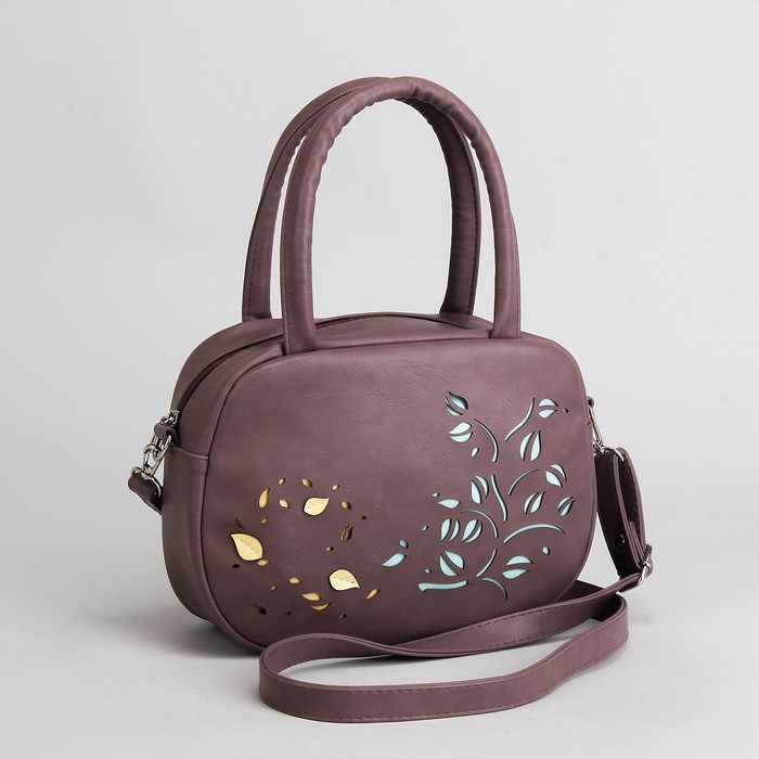 Сумка женская, отдел на молнии, наружный карман, регулируемый ремень, цвет лавандовый