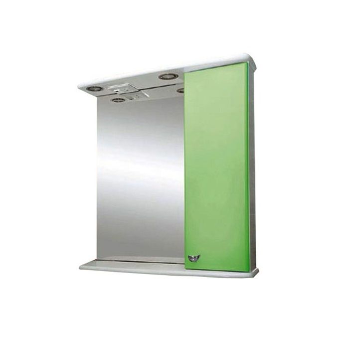 Шкаф-зеркало Misty "Астра-50", с подсветкой, правый, салатовый