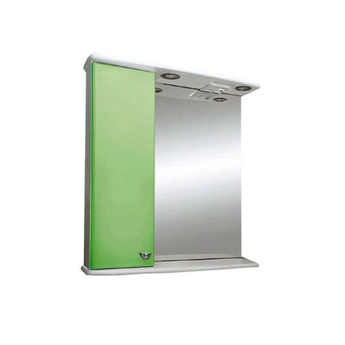 Шкаф-зеркало Misty "Астра-60", с подсветкой, левый, салатовый