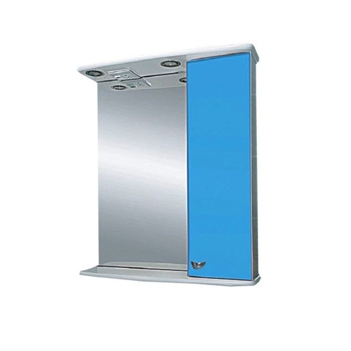 Шкаф-зеркало Misty "Астра-60", с подсветкой, правый, голубой