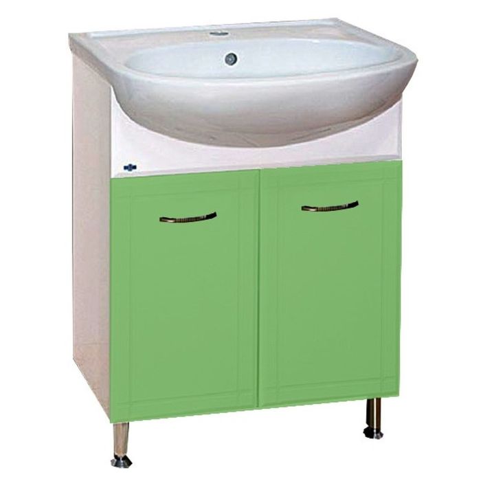 Тумба с раковиной Misty "Уют-60", прямоугольная, салатовая