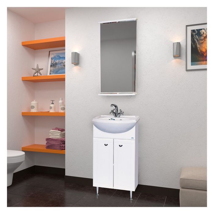 Тумба с раковиной Misty "Уют-55", прямоугольная