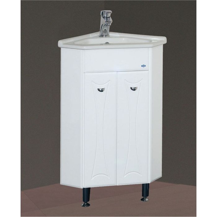 Тумба с раковиной Misty "Лотос-40х40", угловая