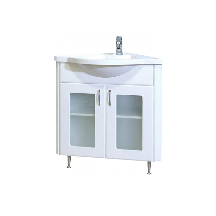Тумба под раковину Misty "Аквалина-60", угловая, со стеклом