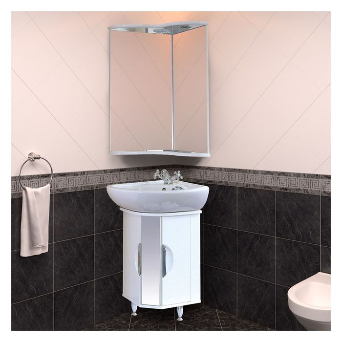 Тумба с раковиной Misty "Элегия-45", угловая