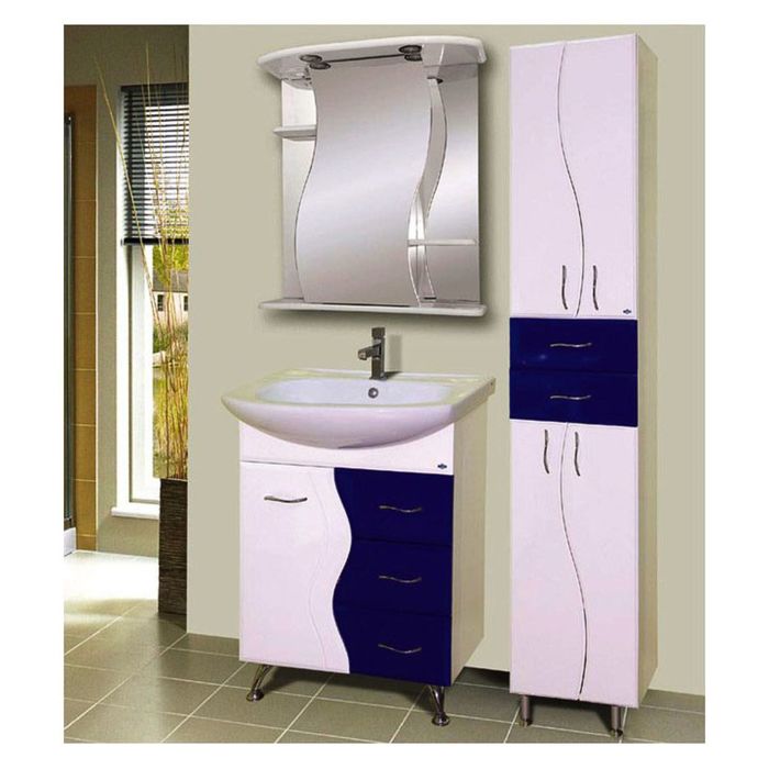 Пенал Misty "Волна-40", на ножках, 2 синих ящика