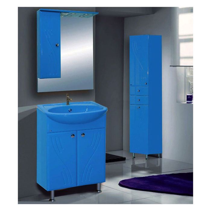 Пенал Misty "МИСТИ-35", с корзиной, на ножках, левый, голубой