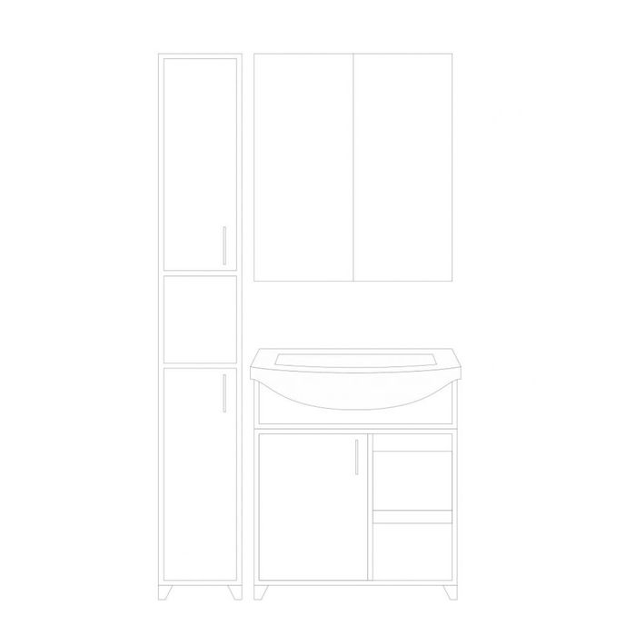 Шкаф-зеркало Misty "Браво-50"