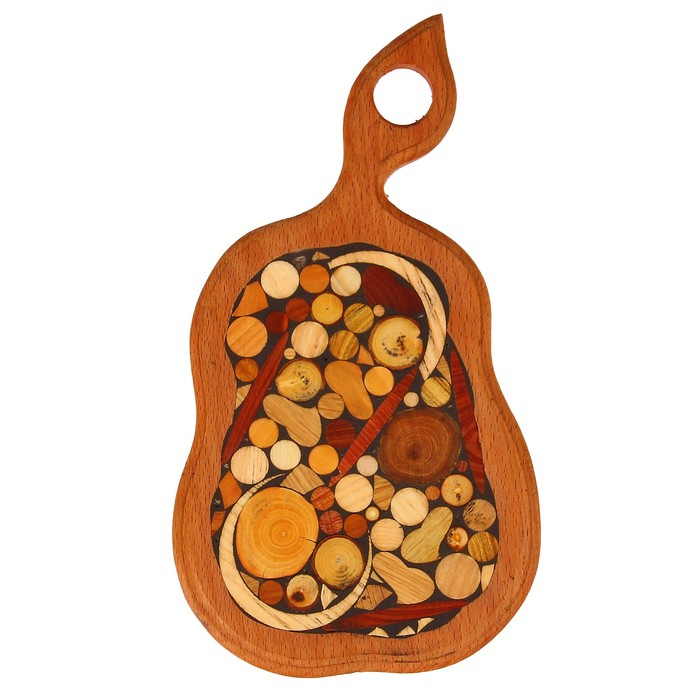 Доска разделочная «Груша», малая, 21х11х1,5 см, бук