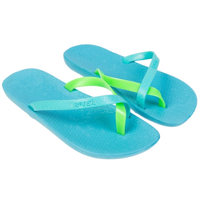 Сланцы женские River арт. 016 (голубой/салатовый) (р. 36)