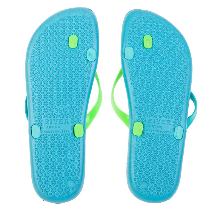 Сланцы женские River арт. 016 (голубой/салатовый) (р. 40)