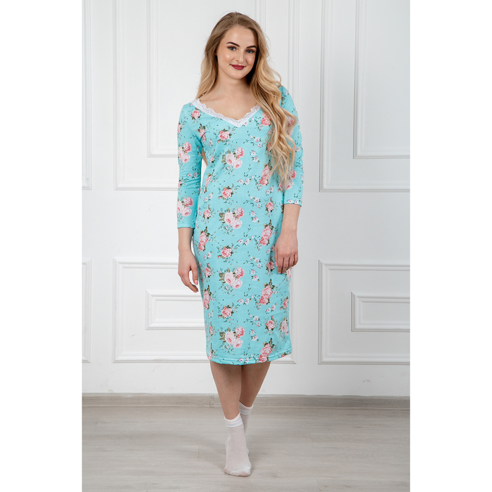 Сорочка женская 283 Аврора длинная цвет мятный, р-р 48