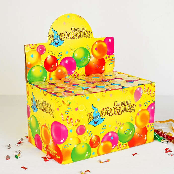 Хлопушка поворотная "Воздушный праздник" конфетти, фольга, серпантин