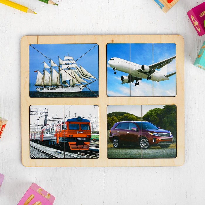 Разрезные картинки "Транспорт"