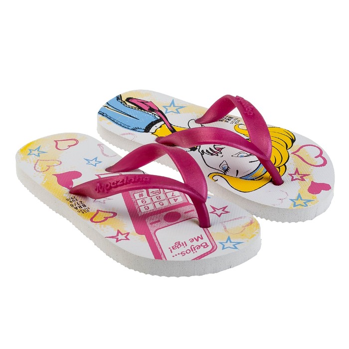 Сланцы детские Dupe арт. DD-PL6900, цвет белый, размер 29/30