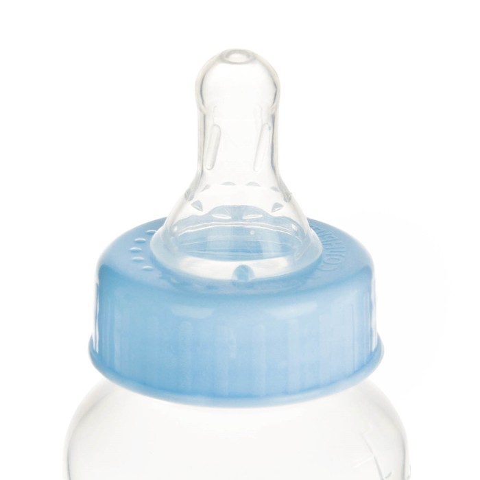 Бутылочка для кормления детская классическая, 250 мл, от 0 мес. цвет голубой МИКС