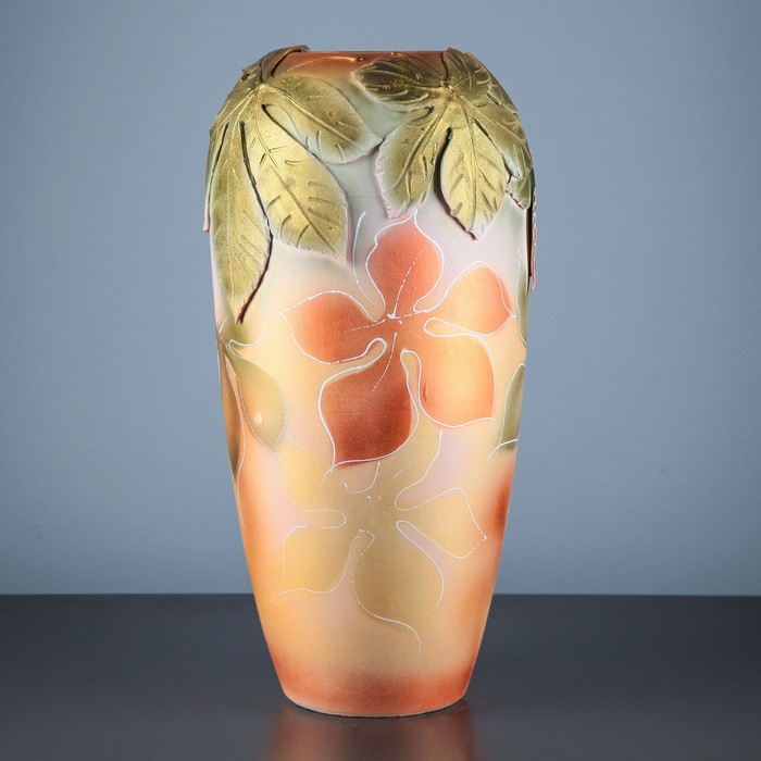 Ваза "Аурика", декор - каштановый лист