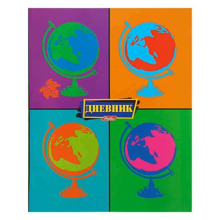 Дневник для 1-11 класса, интегральная обложка "Глобусы", 40 листов