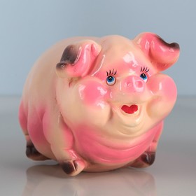 

Копилка "Свинка", глянец, розовый цвет, 15 см