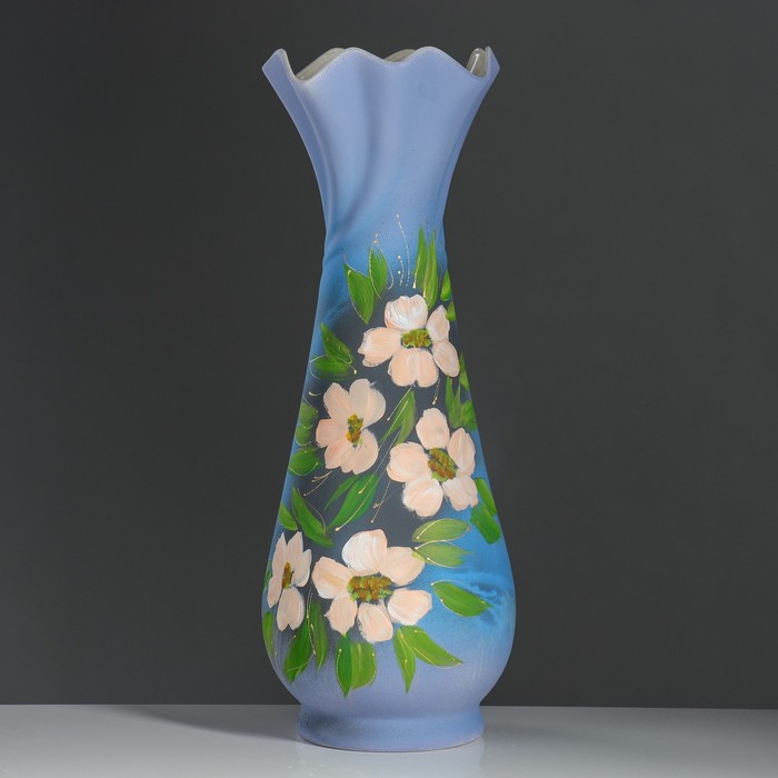 Ваза напольная "Вьюн" акрил, художественная роспись №1