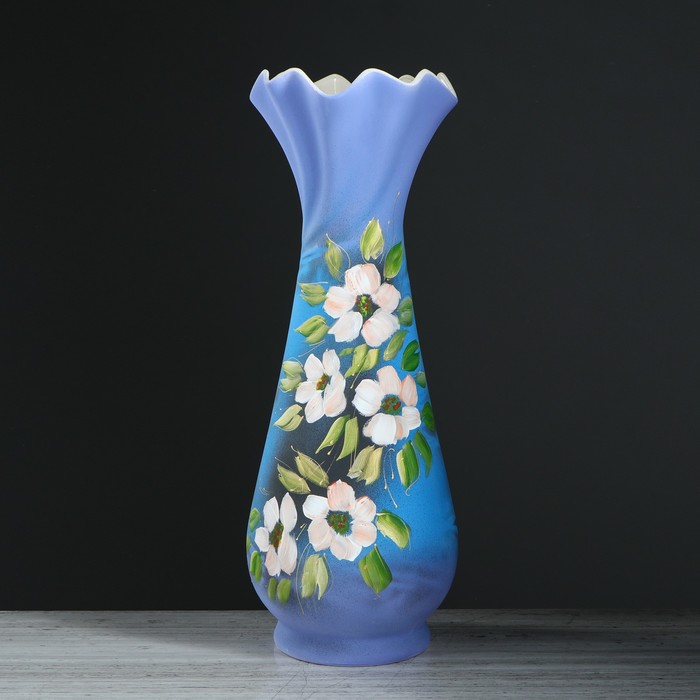 Ваза напольная "Вьюн" акрил, художественная роспись №2