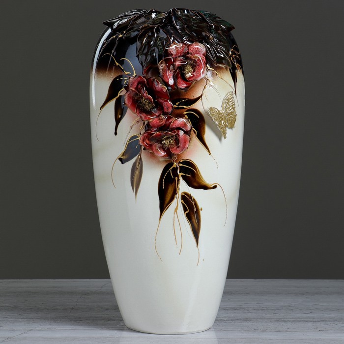 Ваза "Аурика" лепка  бабочки