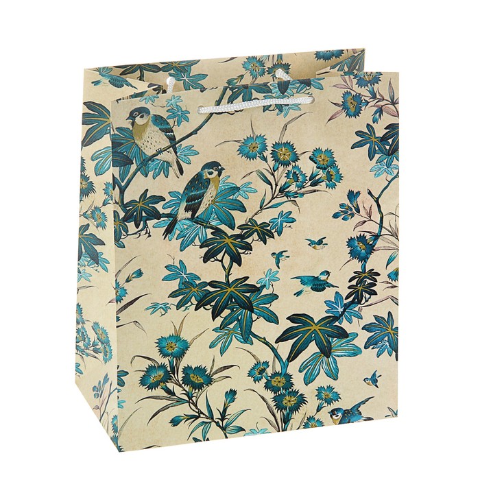 Пакет подарочный "Певчие птицы" , 24 х 20 х 10.2 см