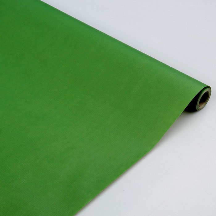 Бумага упаковочная крафт "Зеленое яблоко", 0,6 х 10 м