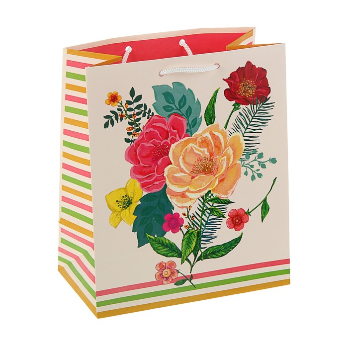 Пакет подарочный "Ассорти" , 24 х 20 х 10.2 см