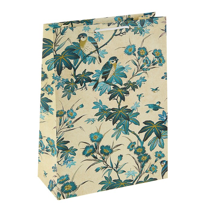 Пакет подарочный "Певчие птицы", 36 х 26 х 11.5 см