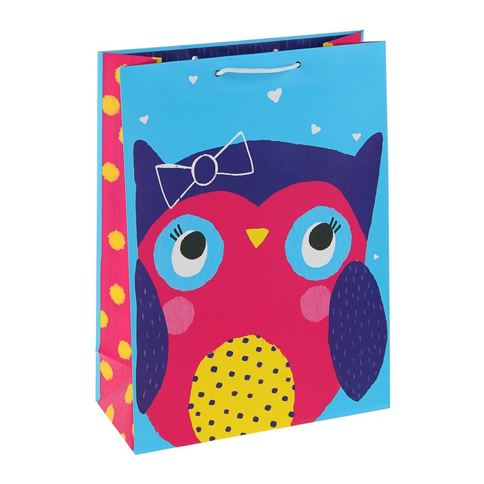 Пакет подарочный "Совушка", 36 х 26 х 11.5 см