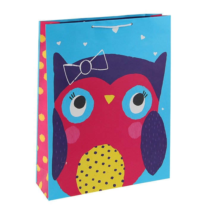 Пакет подарочный "Совушка", 42,5 х 33 х 10 см