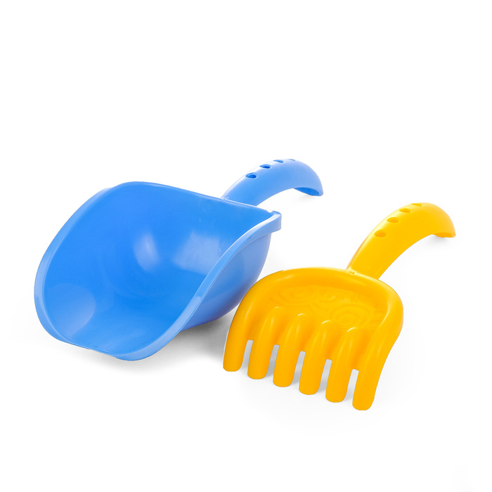 Песочный набор "Держи краба": грабельки, совочек, МИКС