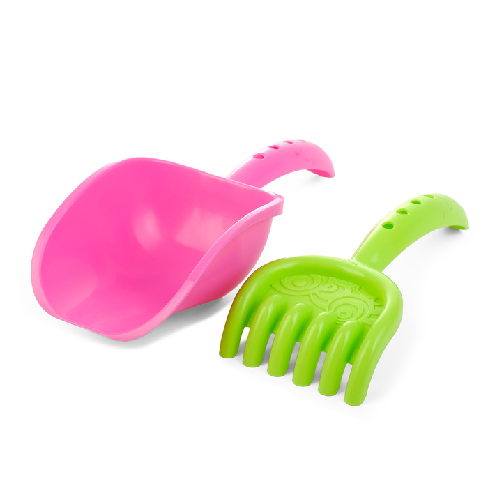 Песочный набор "Держи краба": грабельки, совочек, МИКС