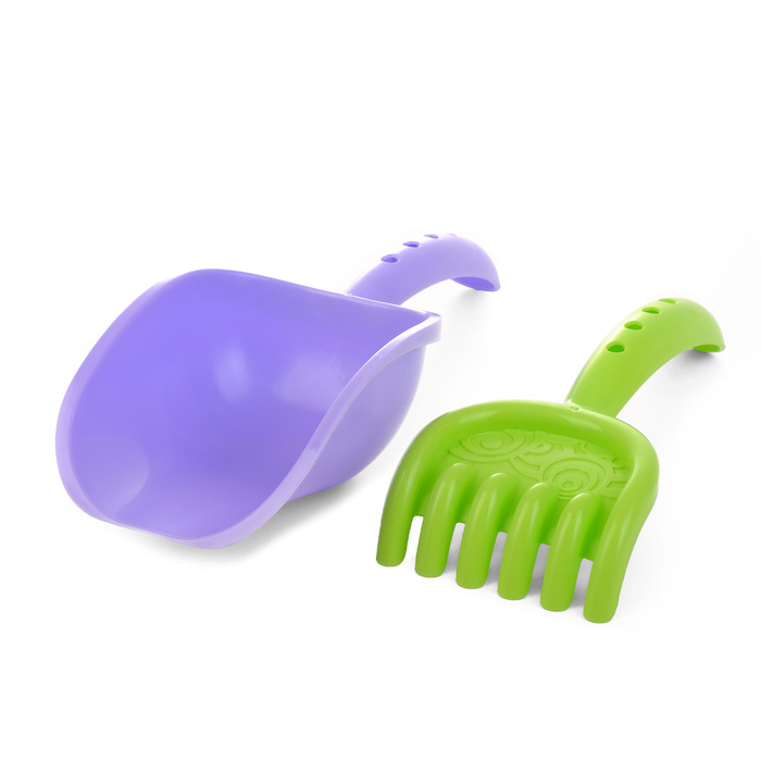 Песочный набор "Держи краба": грабельки, совочек, МИКС